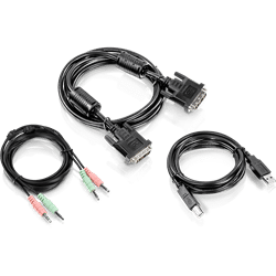 Kit de cable KVM DVI-I, USB y audio de 1,8 m de TRENDnet (TK-CD06)
