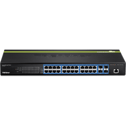 TRENDnet 24 Port Gigabit Layer 2 L2 Managed Switch, 4 Shared SFP Slots (TL2-G244)
