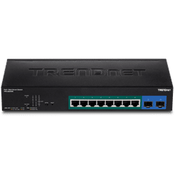 TRENDnet 10 Port Gigabit Web Smart PoE+ Switch, 8 Gigabit, 2 SFP, HIVE (TPE-082WS)