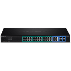 TRENDnet 24 Port Gigabit Web Smart PoE Switch plus 4 SFP slots, HIVE (TPE-2840WS)