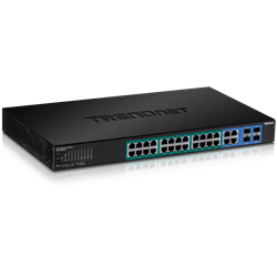 TRENDnet 24 Port Gigabit Web Smart PoE Switch plus 4 SFP slots, HIVE (TPE-2840WS)