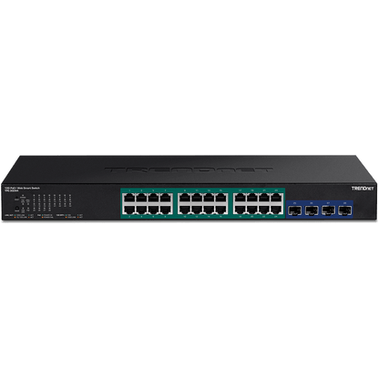 TRENDNet 28 Port Gigabit Web Smart PoE+ Switch with 10G SFP+ slots, HIVE (TPE-30284)