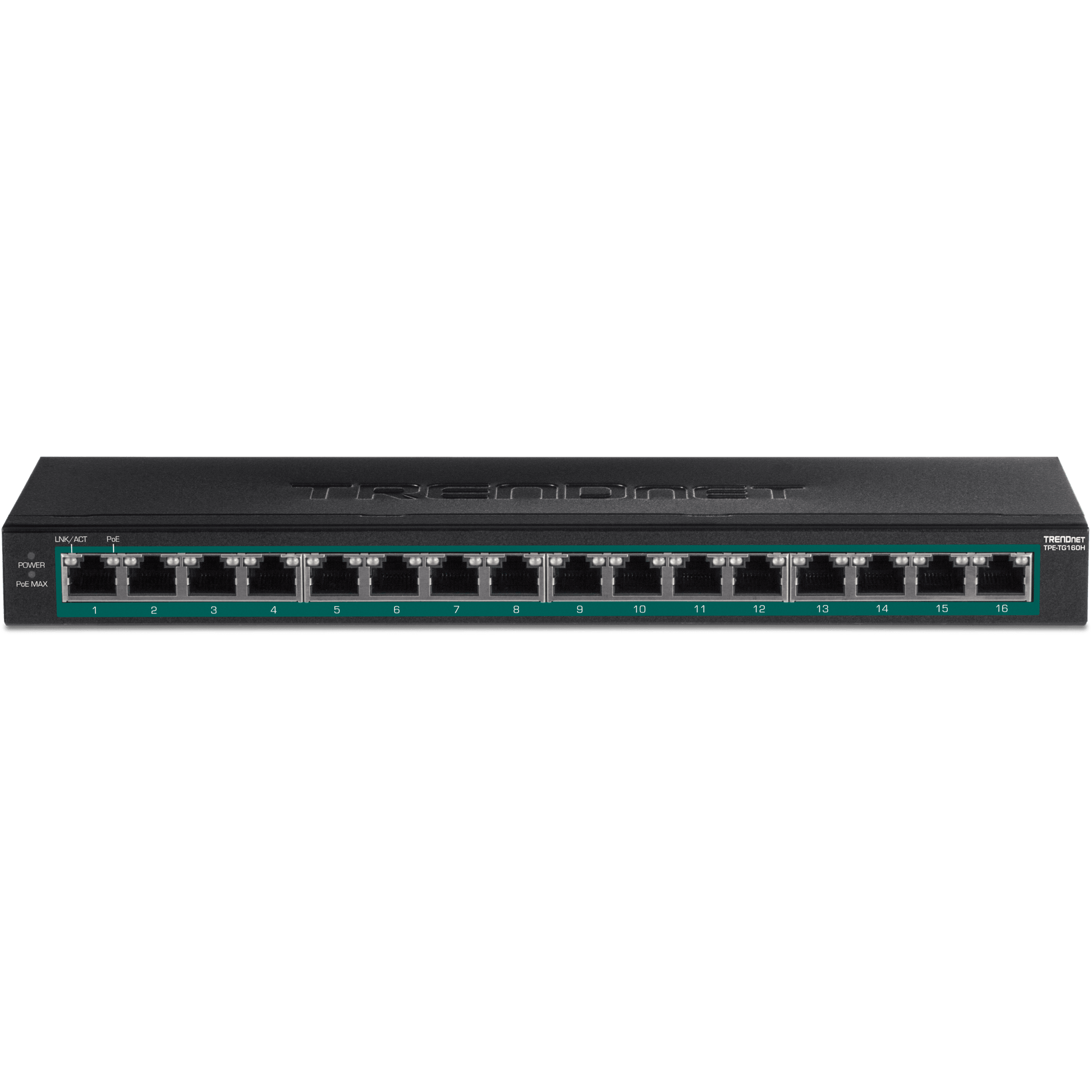 TRENDNet 16 Port Rack Mount Gigabit PoE+ Switch (123W PoE) (TPE-TG160H)