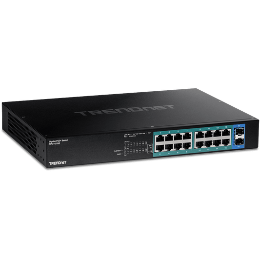 TRENDnet 18 Port Gigabit PoE+ Switch (240W) (TPE-TG182)