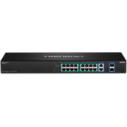 TRENDnet 18 Port Rack Mount Gigabit High Power PoE+ Switch (440W PoE) (TPE-TG182F)
