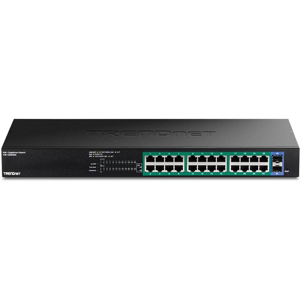 TRENDnet 26-Port Gigabit EdgeSmart PoE+ Switch , 24 x Gigabit PoE+, 2 x SFP (TPE-TG262ES)