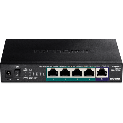 TRENDnet 5-Port Unmanaged 2.5G PoE+ Switch (TPE-TG350)