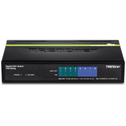 TRENDnet 8 Port GREENnet Gigabit PoE+ Switch (4 PoE+, 4 Non-PoE) (TPE-TG44G)