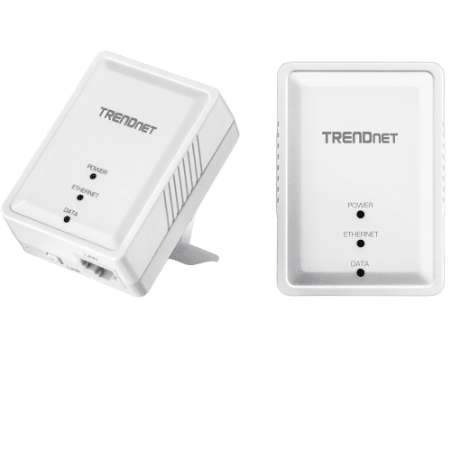 Kit/par de adaptadores de red Ethernet Powerline compactos TRENDNet 500 AV Nano (TPL-406E2K)