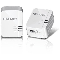 TRENDnet1300AV2 Powerline Ethernet Network Adapter, Gigabit Port, Pair / Kit (TPL-422E2K)
