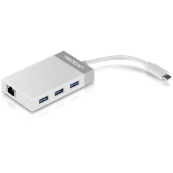 Adaptador USB-C a Gigabit Ethernet de TRENDnet + concentrador USB (TUC-ETGH3)