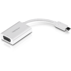 Adaptador USB-C a VGA HDTV de TRENDnet con compatibilidad con PD (TUC-VGA2)