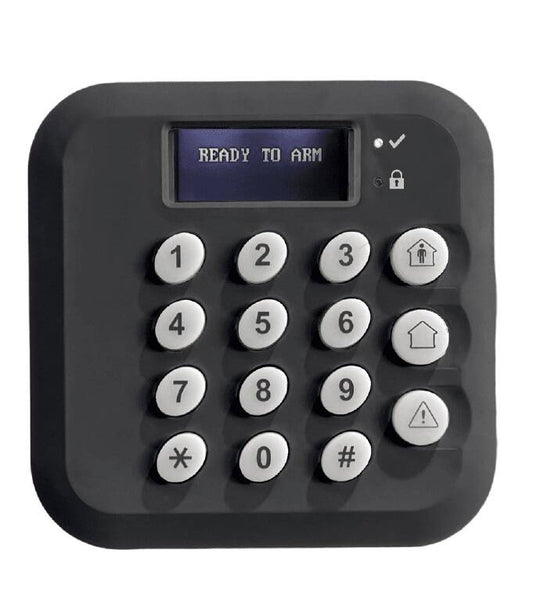 UNO Full Message Wired Keypad with 433 MHz RF Receiver Built In, Black (UNO5500RF-BLK)