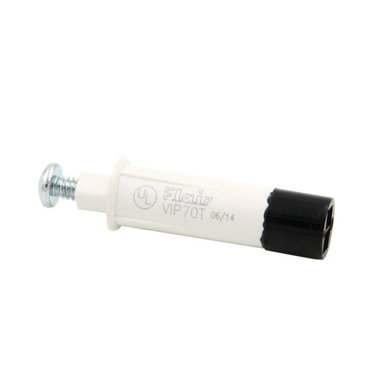Flair Recessed Plunger Switch 3/8 Inch, Screw Terminals, White (VIP70T)