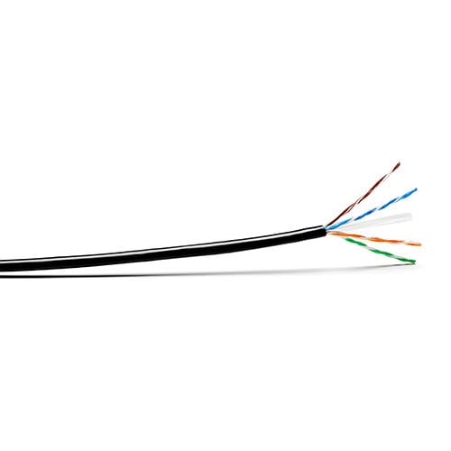 Genesis 24/4 CAT6 Direct Burial Outdoor Wire, 304.8m 1000ft, Black (GEN-51101008)