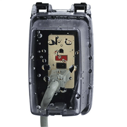 Intermatic Single Gang Vertical In Use Weatherproof Receptacle Cover, Clear (WP1000C)