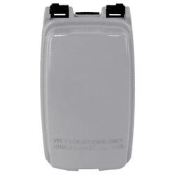 Intermatic Single Gang Vertical In Use Weatherproof Receptacle Cover, Gray (WP1000GC)