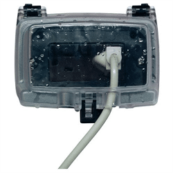 Intermatic Single Gang Horizontal In Use Weatherproof Receptacle Cover, Clear (WP1000HC)