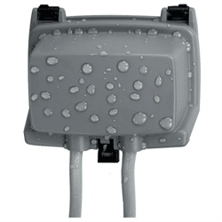 Intermatic Single Gang Horizontal In Use Weatherproof Receptacle Cover, Gray (WP1000HGC)