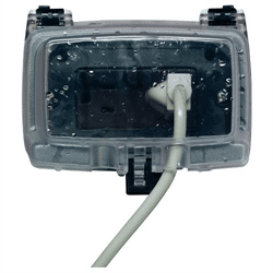 Intermatic SingleGang Horizontal In Use Weatherproof Receptacle Cover,Deep,Clear (WP1010HC)