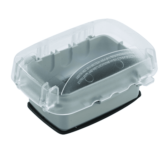 Intermatic Extra Duty In Use Weatherproof Cover,Single Gang,VRT/HZ,2.75",Clear (WP5100C)
