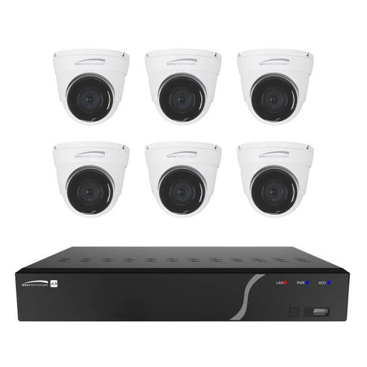 Speco IP Kit 8Ch H.265 NVR with 6 Outdoor IR 5MP IP Cameras, 2.8mm lens, 2TB (SPE-ZIPK8N2)