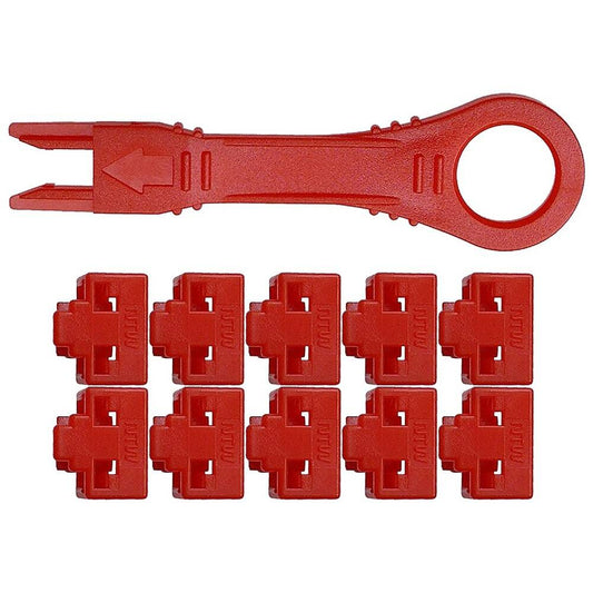 Azco RJ45 Lock Jack with Proprietary Key -10 Pack (AZRJ45JLP-10)