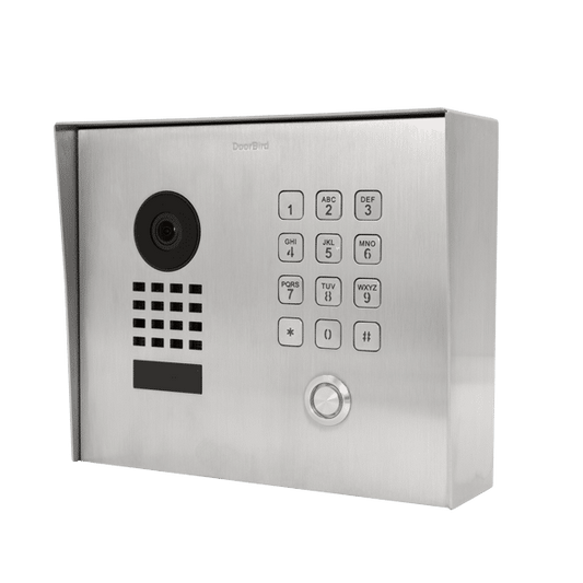 DoorBird IP Video Door Station, Classic, Surface-mount, Stainless Steel V2A (D1101KHV2A)
