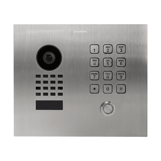 DoorBird IP Video Door Station, Classic, Flush-mount, Stainless Steel V2A (D1101KHV2A-FM)