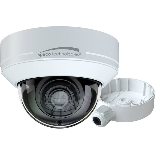 Speco 5MP HD-TVI Dome Camera, IR, 2.8-12mm Motorized lens, Junction Box, White (SPE-V5D2M)