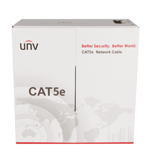 UNV Cat5e UTP Wire, 24/4 Pair, cUL CMR, 1000FT Box, White (CAB-LC2100A-CMR-WH-IN)