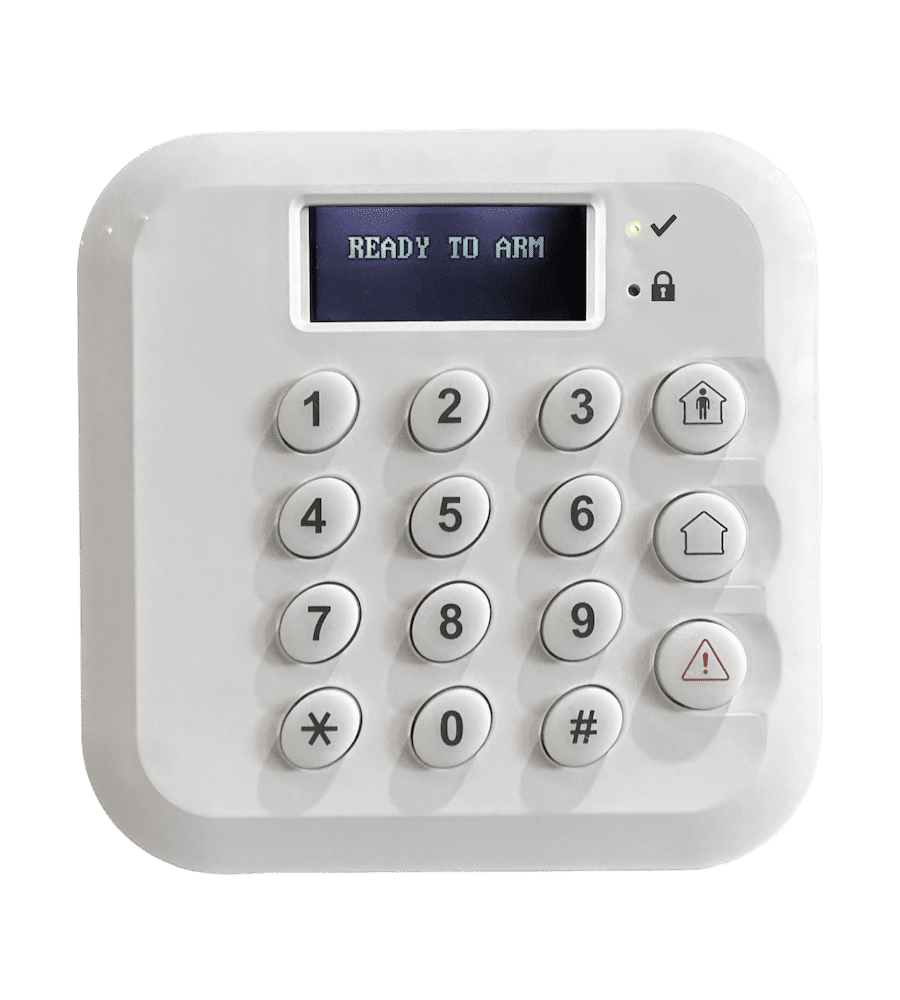 UNO Full Message Wired Keypad with 433 MHz RF Receiver Built In, White ...