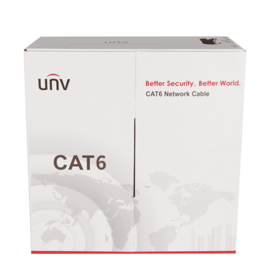 UNV Cat6 UTP Wire, 23/4 Pair, cUL CMP Plenum, 1000FT Box, White (CAB-LC3100A-CMP-WH-IN)