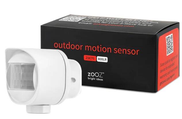 Zooz Zwave 800 Long Range Outdoor Motion Sensor with Temperature and Lux (ZSE70 800LR)